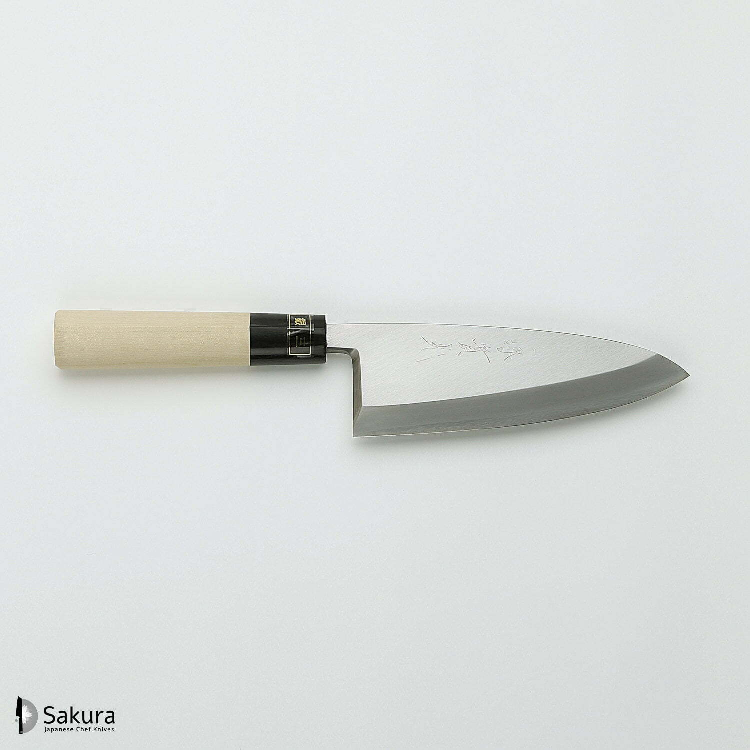 סכין פילוט דגים דֶּבָּה 150מ״מ מחוזקת 3 שכבות: פלדת פחמן יפנית מתקדמת מסוג Ginsan Silver#3 עטופה פלדת אל-חלד גימור מט מלוטש ג׳יקו סאקאיי יפן