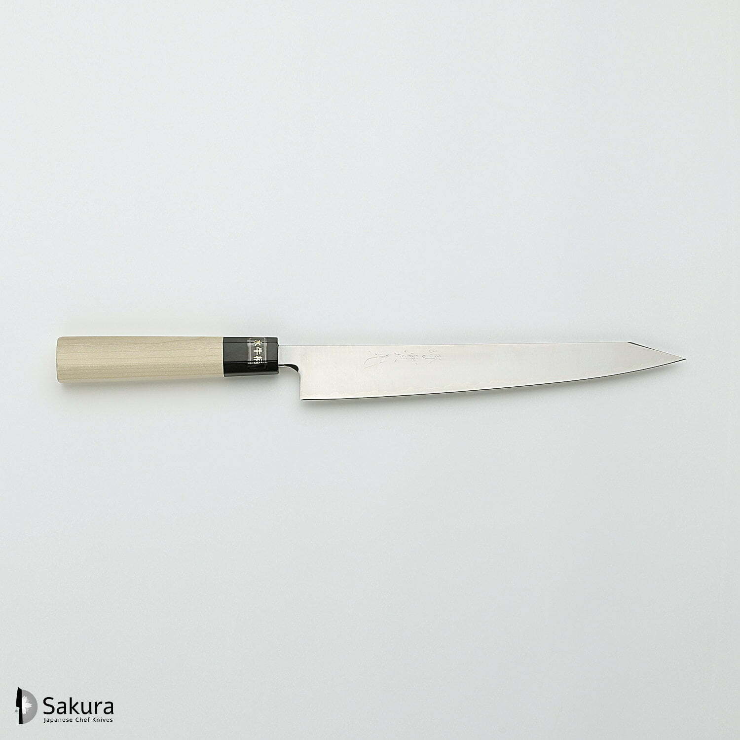 סכין חיתוך ופריסת בשר קִּירִיצוּקֶה סוּגִּ’יהִיקִי 240מ״מ מחוזקת 3 שכבות: פלדת פחמן יפנית מתקדמת מסוג R2/SG2 עטופה פלדת אל-חלד גימור מבריק ג׳יקו סאקאיי יפן