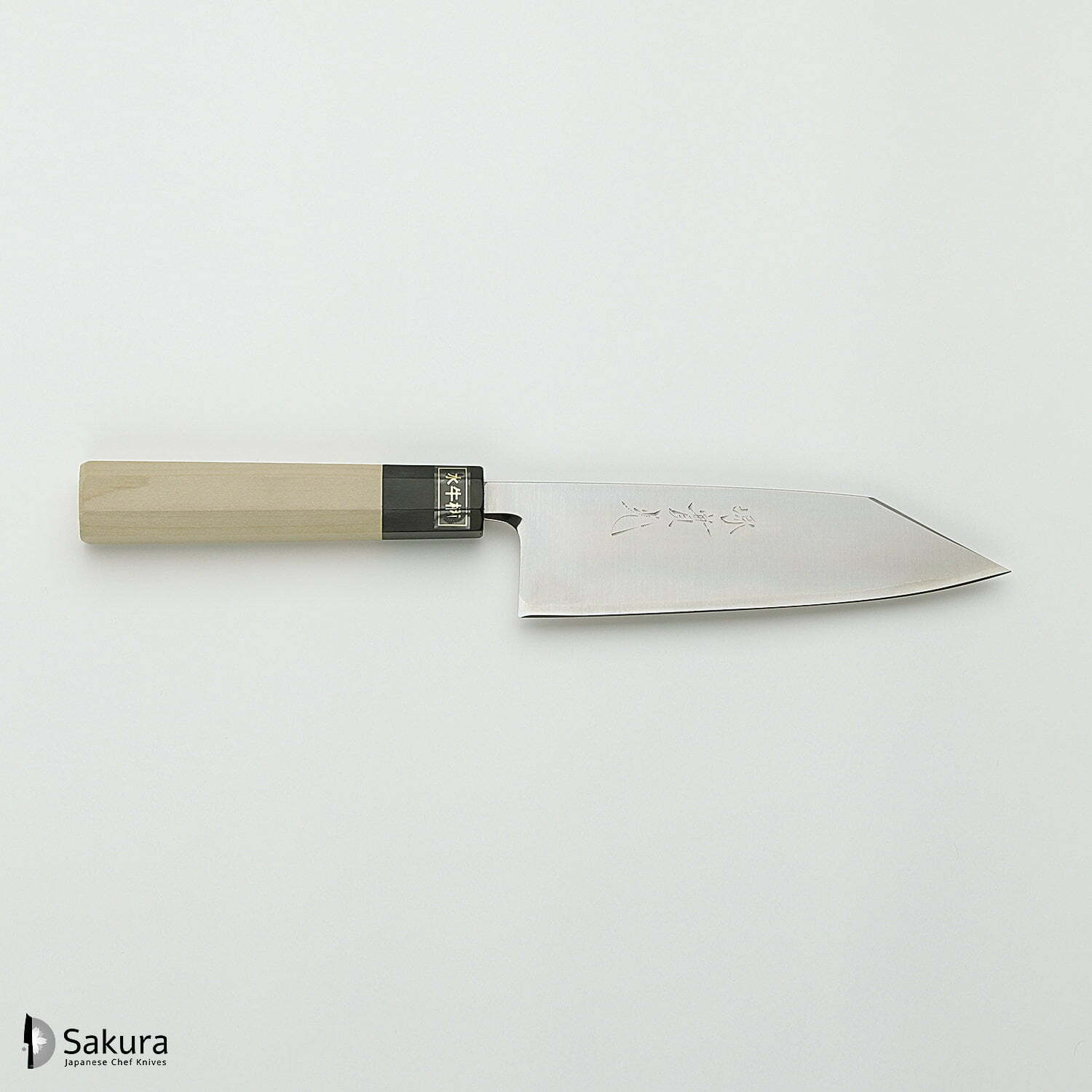 סכין רב-תכליתית בּוּנְקָה 165מ״מ מחוזקת 3 שכבות: פלדת פחמן יפנית מתקדמת מסוג R2/SG2 עטופה פלדת אל-חלד גימור מבריק ג׳יקו סאקאיי יפן