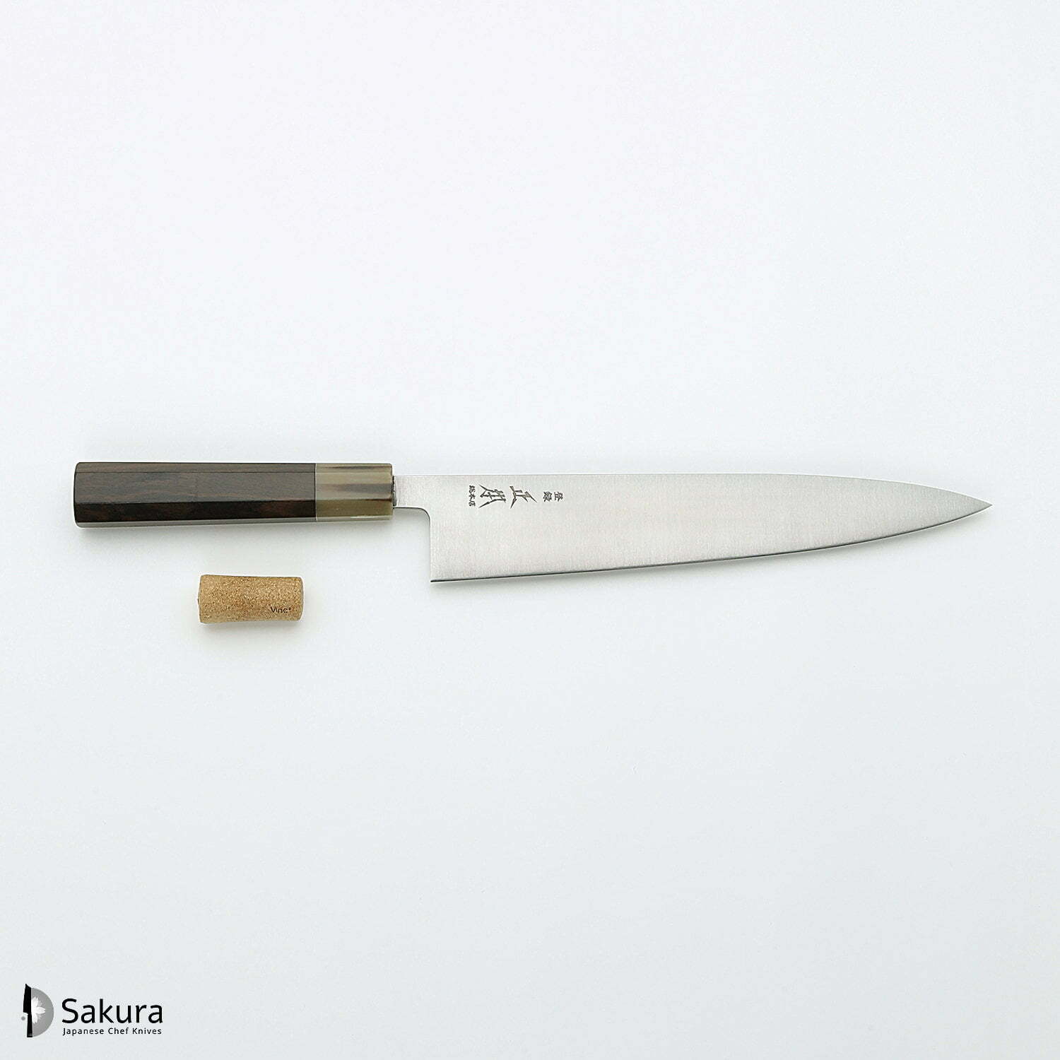 סכין שף רב-תכליתית גִּיוּטוֹ 240מ״מ פלדת Shirogami #2 מאסאמוטו יפן