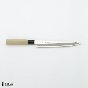 סכין סושי יאנאגיבה טוג׳ירו 210מ״מ פלדת Mo-V עם ידית מגנוליה יפנית