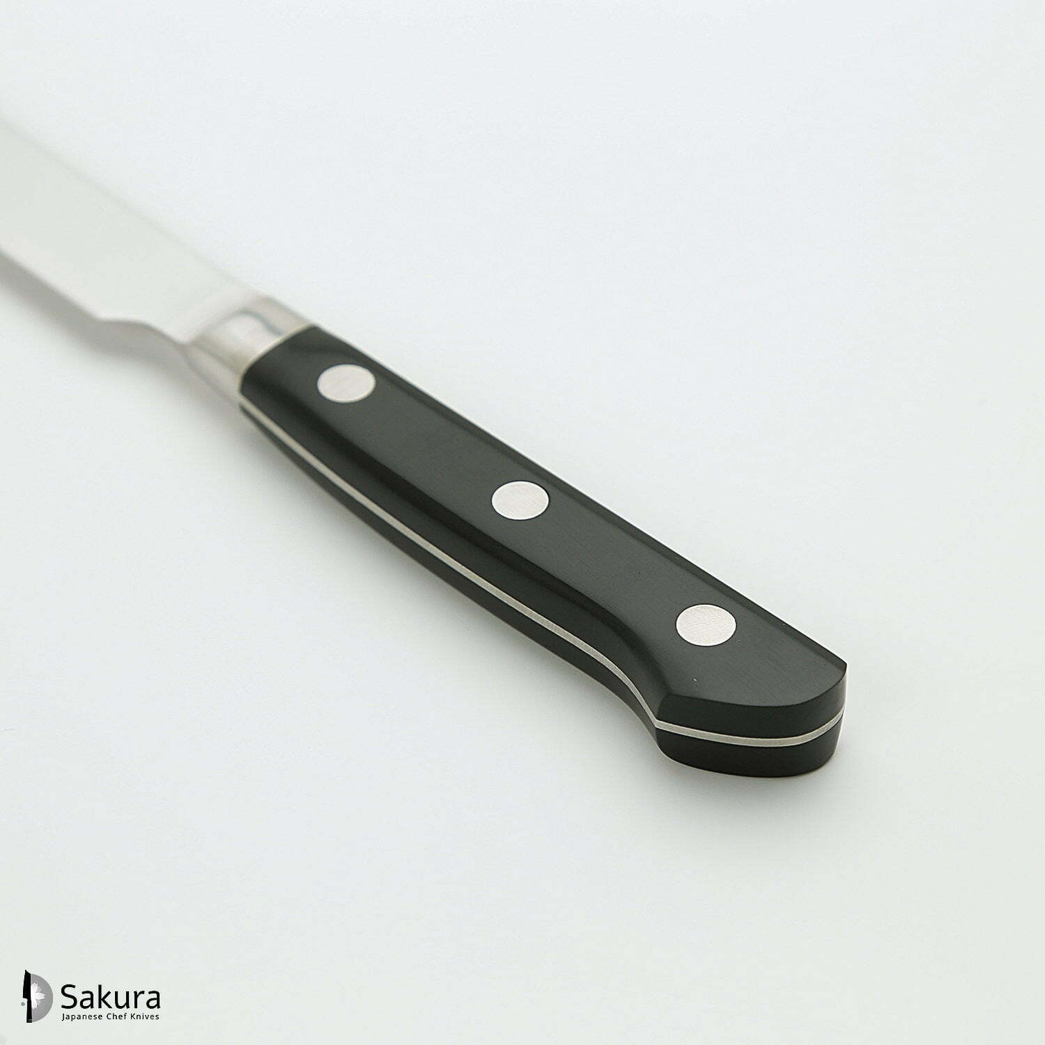 סכין סטייק סטייק 120מ״מ מחוזקת 3 שכבות: פלדת פחמן יפנית VG-10 עטופה פלדת אל-חלד גימור מט מלוטש טוג׳ירו יפן