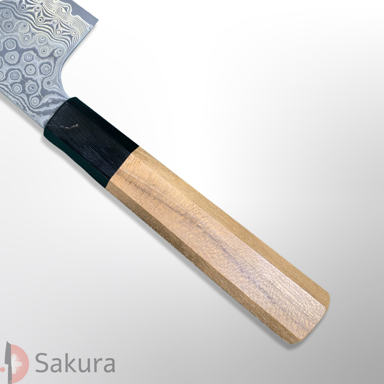סכין ירקות קִּירִיצוּקֶה נַקִירִי 170מ״מ מחושלת בעבודת יד 49 שכבות: פלדת פחמן יפנית מתקדמת R2/SG2  גימור דמשק שחורה Kurosome בנויה 48 שכבות ניקל ונחושת ניגארה יפן SKNIGASG2DAMNAKIRI16