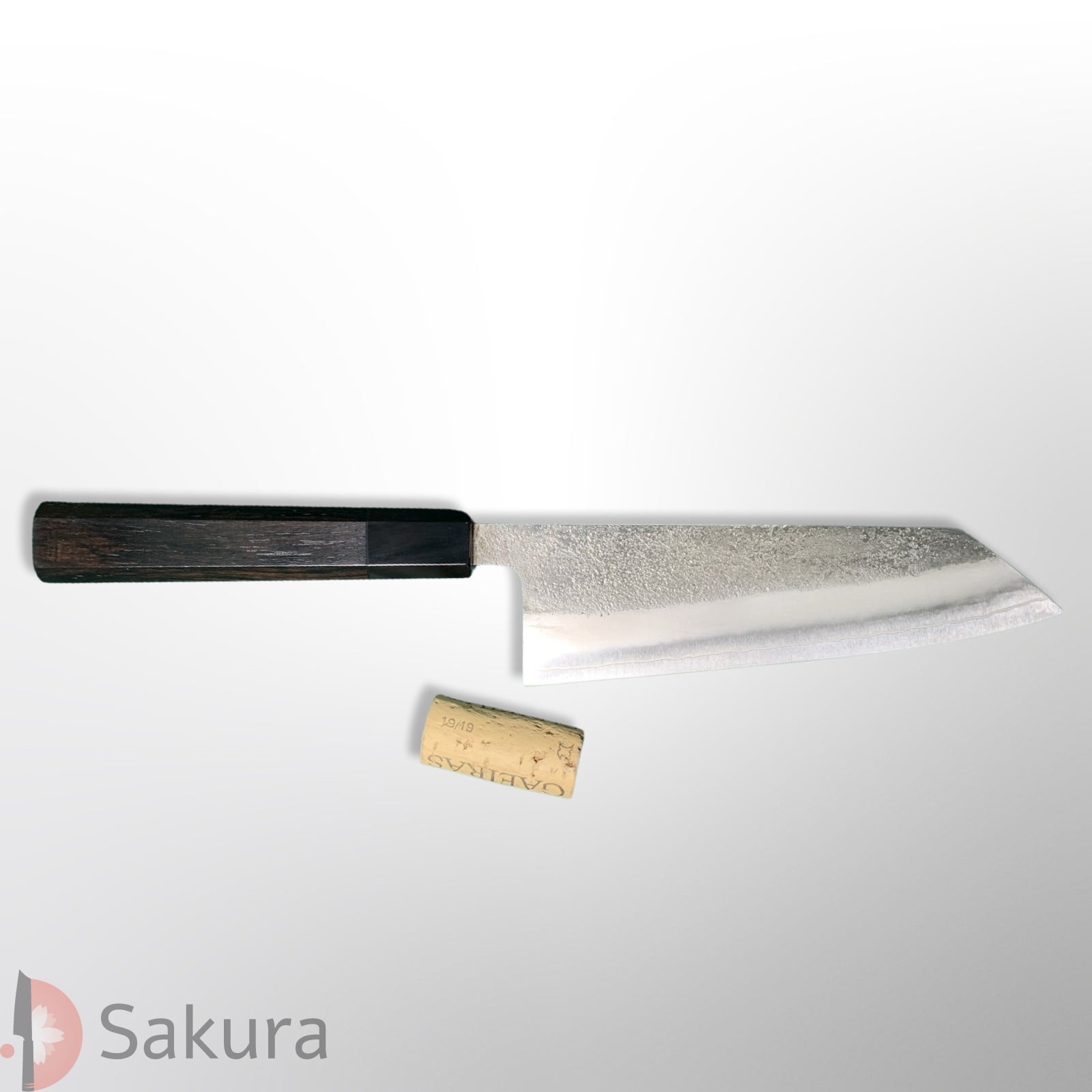 סכין רב-תכליתית בּוּנְקָה 165מ״מ מחושלת בעבודת יד 3 שכבות: פלדת פחמן יפנית מתקדמת מסוג SKD  פלדת אל-חלד גימור אל-חלד קורואוצ׳י מט חיספוס טבעי יושיקאנה יפן – SKYOSHSKDBUNK16524