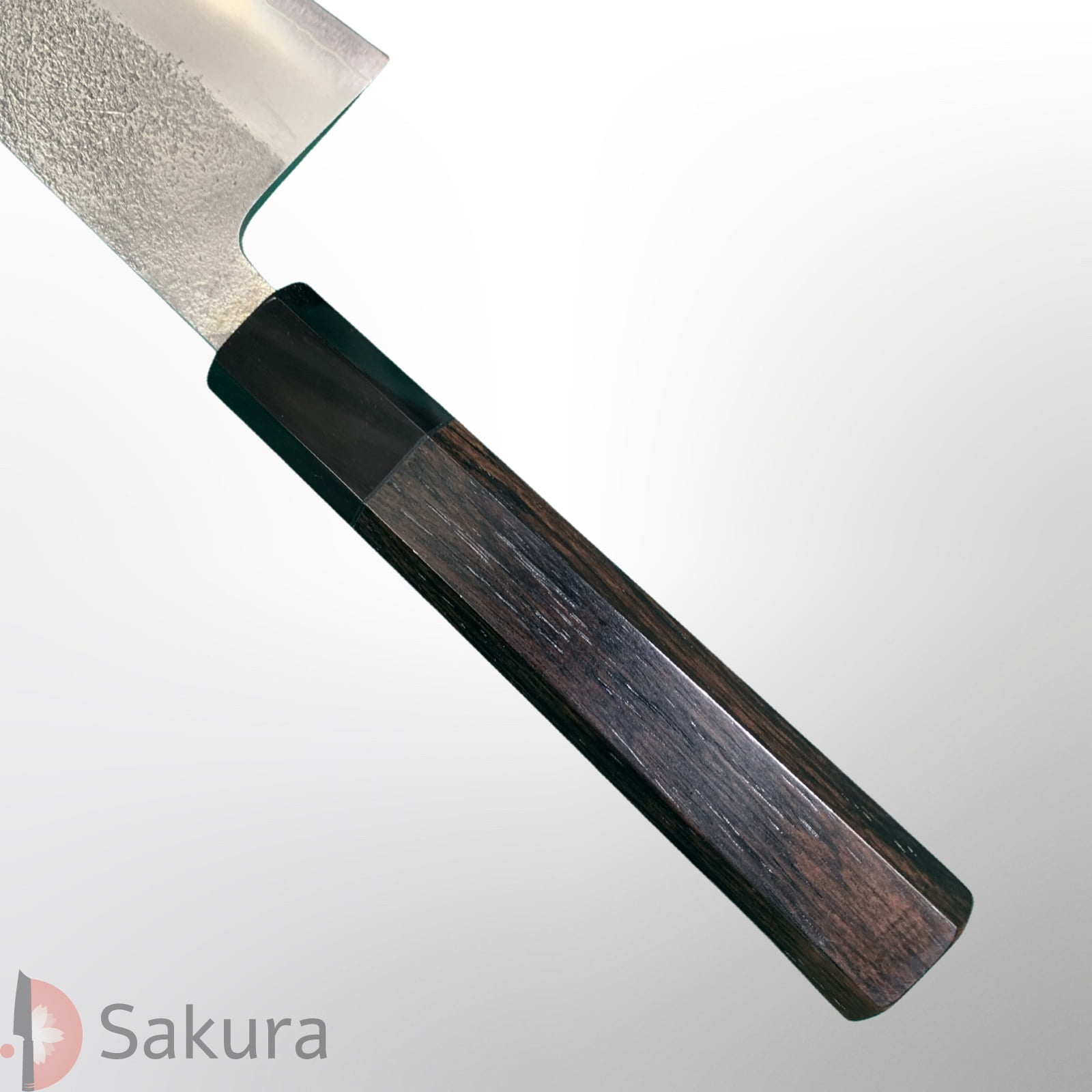 סכין רב-תכליתית בּוּנְקָה 165מ״מ מחושלת בעבודת יד 3 שכבות: פלדת פחמן יפנית מתקדמת מסוג SKD  פלדת אל-חלד גימור אל-חלד קורואוצ׳י מט חיספוס טבעי יושיקאנה יפן – SKYOSHSKDBUNK16524