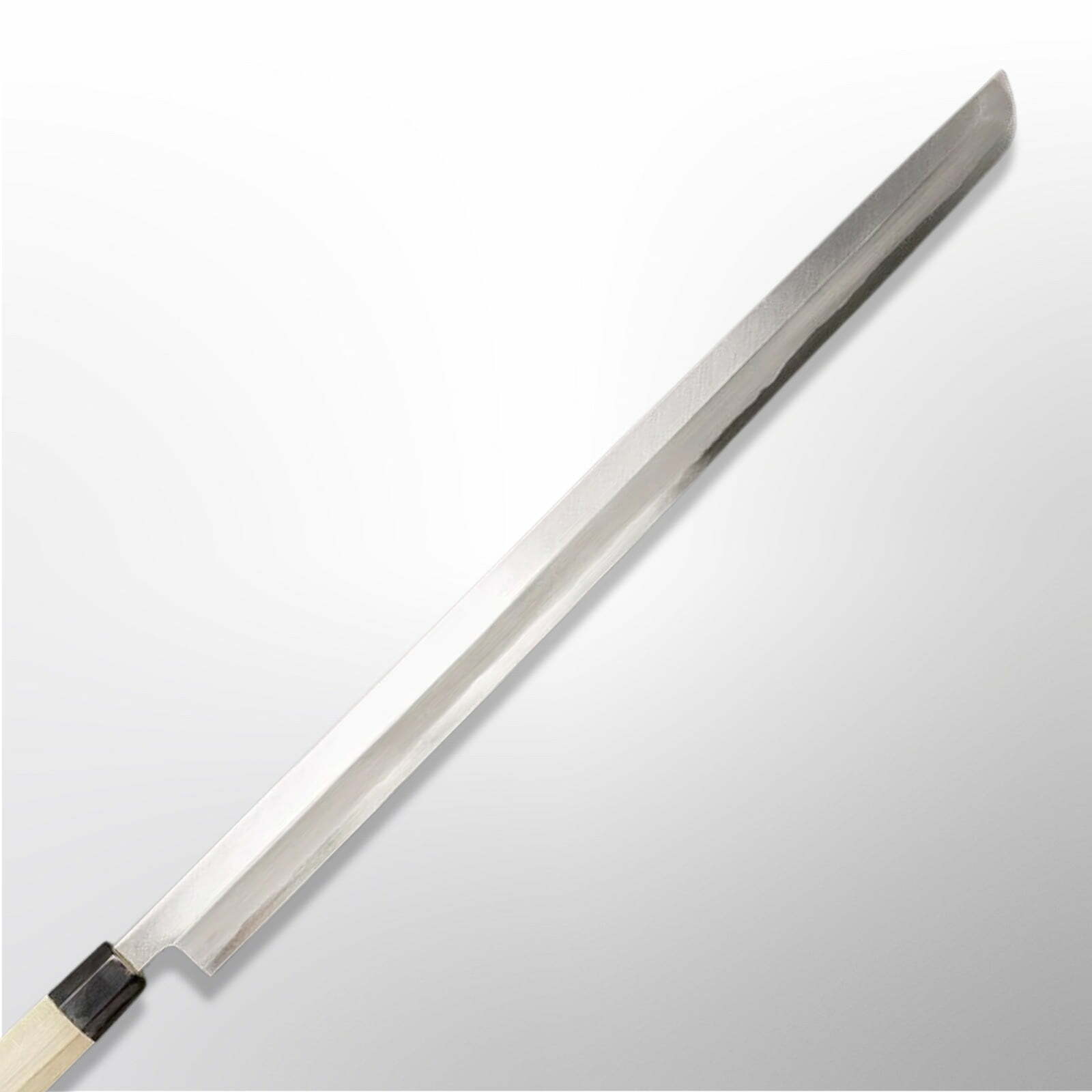 סכין מגורו-קירי 450מ״מ פלדת פחמן יפנית שירוגאמי 2 עטופה פלדת אל-חלד גימור מט מלוטש סאקאיי טקיוקי יפן SKTAKAYU03181