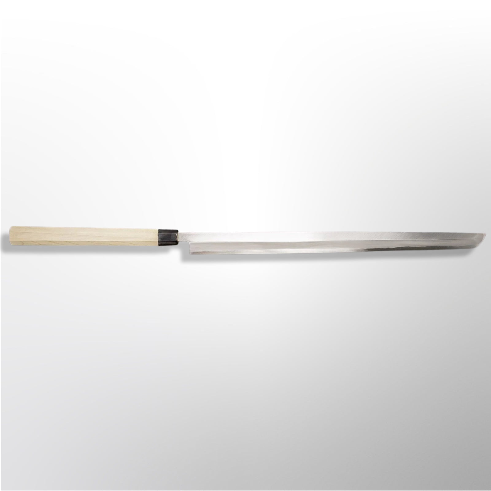 סכין מגורו-קירי 450מ״מ פלדת פחמן יפנית שירוגאמי 2 עטופה פלדת אל-חלד גימור מט מלוטש סאקאיי טקיוקי יפן SKTAKAYU03181