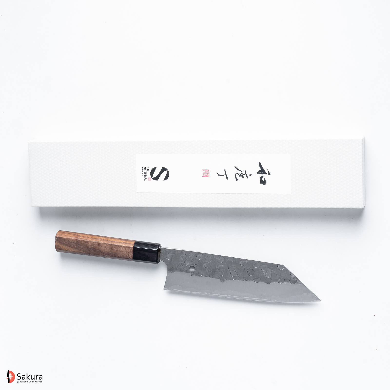 סכין רב-תכליתית בּוּנְקָה 180מ״מ פלדת Aogami #2 גימור נשיג׳י עם ריקוע פטיש מאצוברה יפן מק״ט SKMATSTKKNBHB1802242