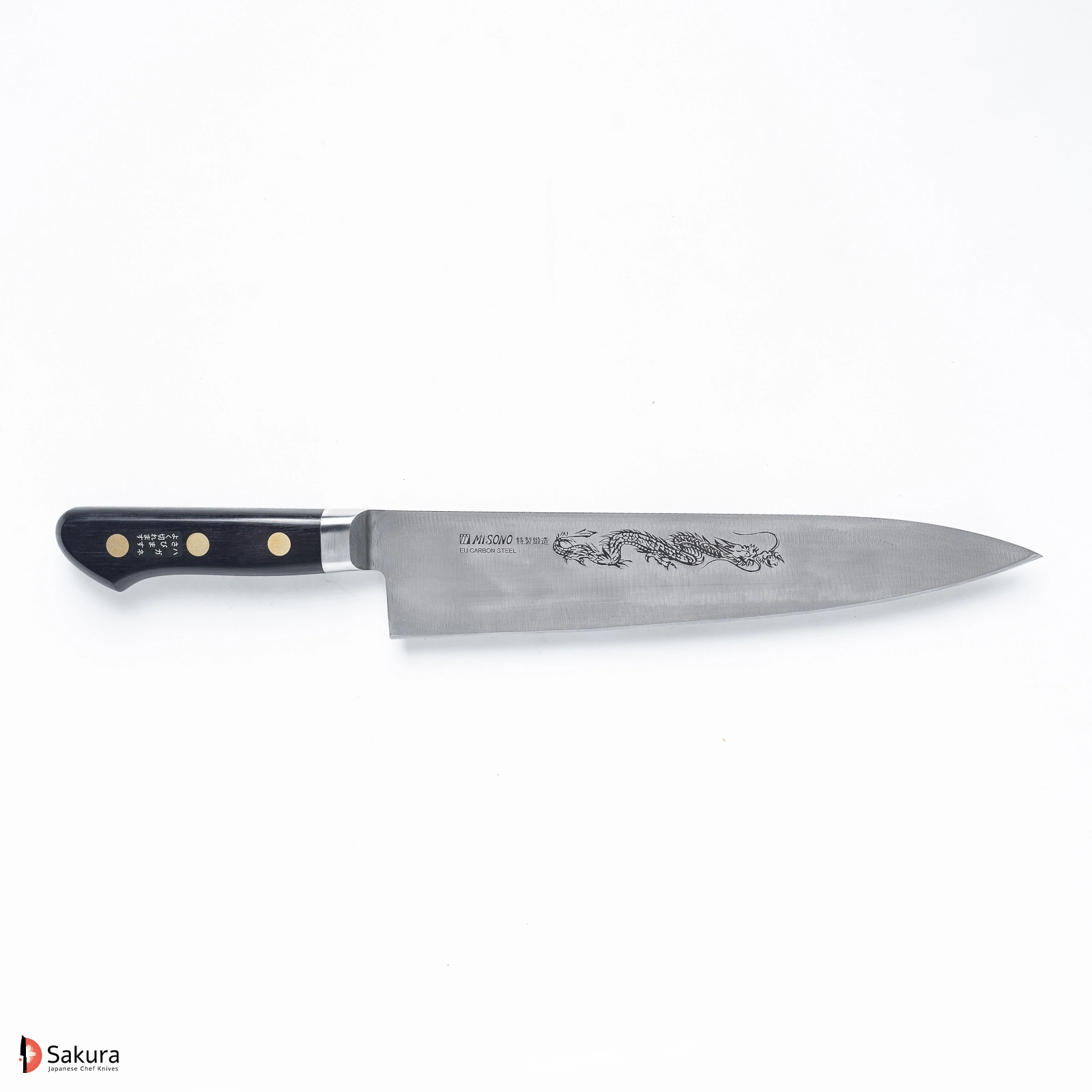 סכין שף רב תכליתית גִּיוּטוֹ 240מ״מ פלדת EU Carbon גימור מט מלוטש מיסונו יפן מק״ט SKMISMSO113D2349