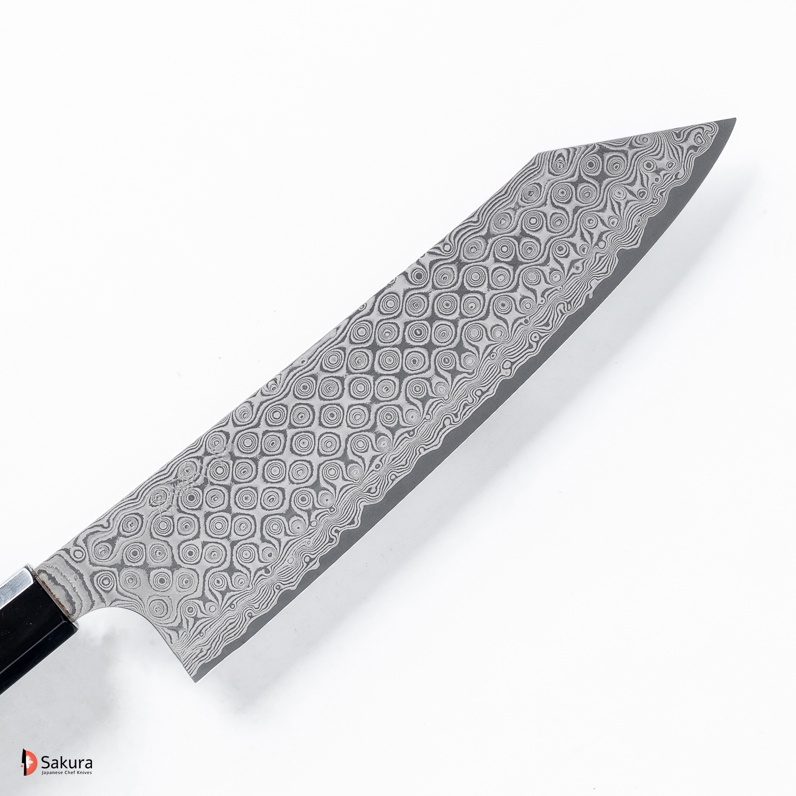 סכין שף רב-תכליתית קִּירִיצוּקֶה גִּיוּטוֹ 210מ״מ פלדת R2/SG2 גימור דמשק שחורה Kurosome בנויה 48 שכבות ניקל ונחושת ניגארה יפן [SKNIGASG2DAMKGYU21016]
