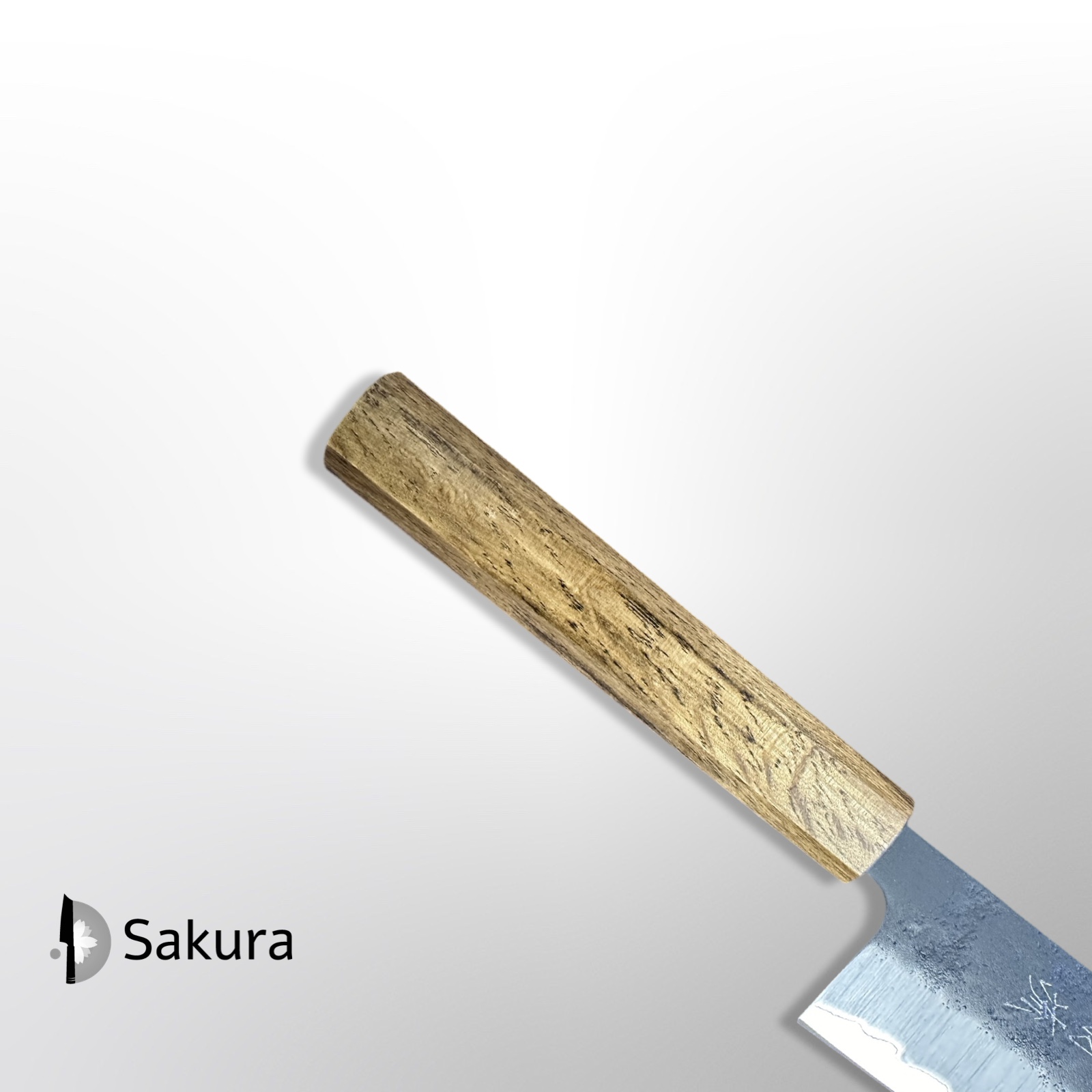 סכין שף רב-תכליתית גיוטו 240מ״מ פלדת פחמן Aogami-Super עטופה פלדת אל-חלד גימור נשיג׳י שחור ידית אחיזה מסורתית עץ אלון שחור ŌUL Sakai יפן [SKFUKU236262 -18]