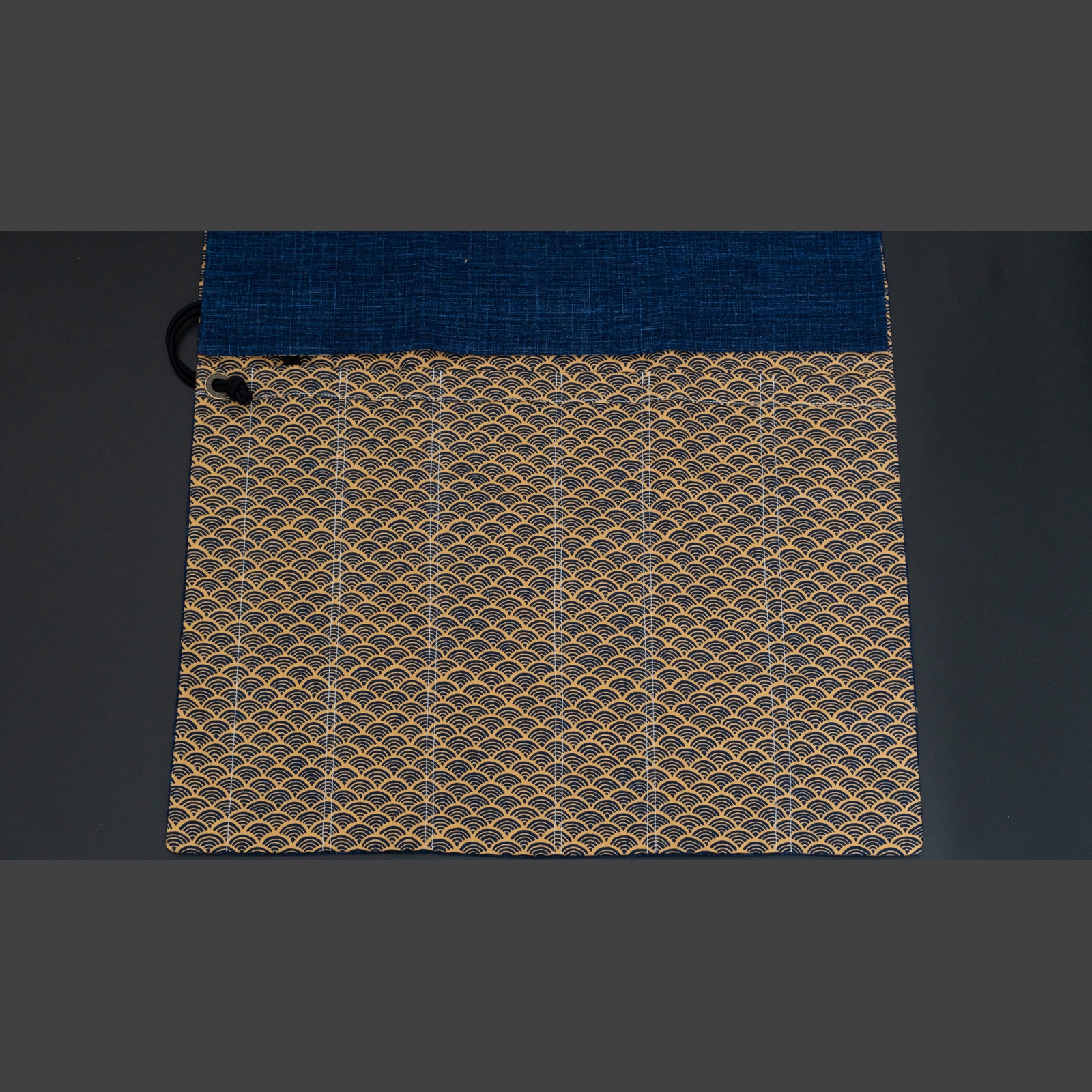 תיק סכינים מקצועי 6 כיסים בד קימונו היטוהירה יפן כותנה, דגם 001