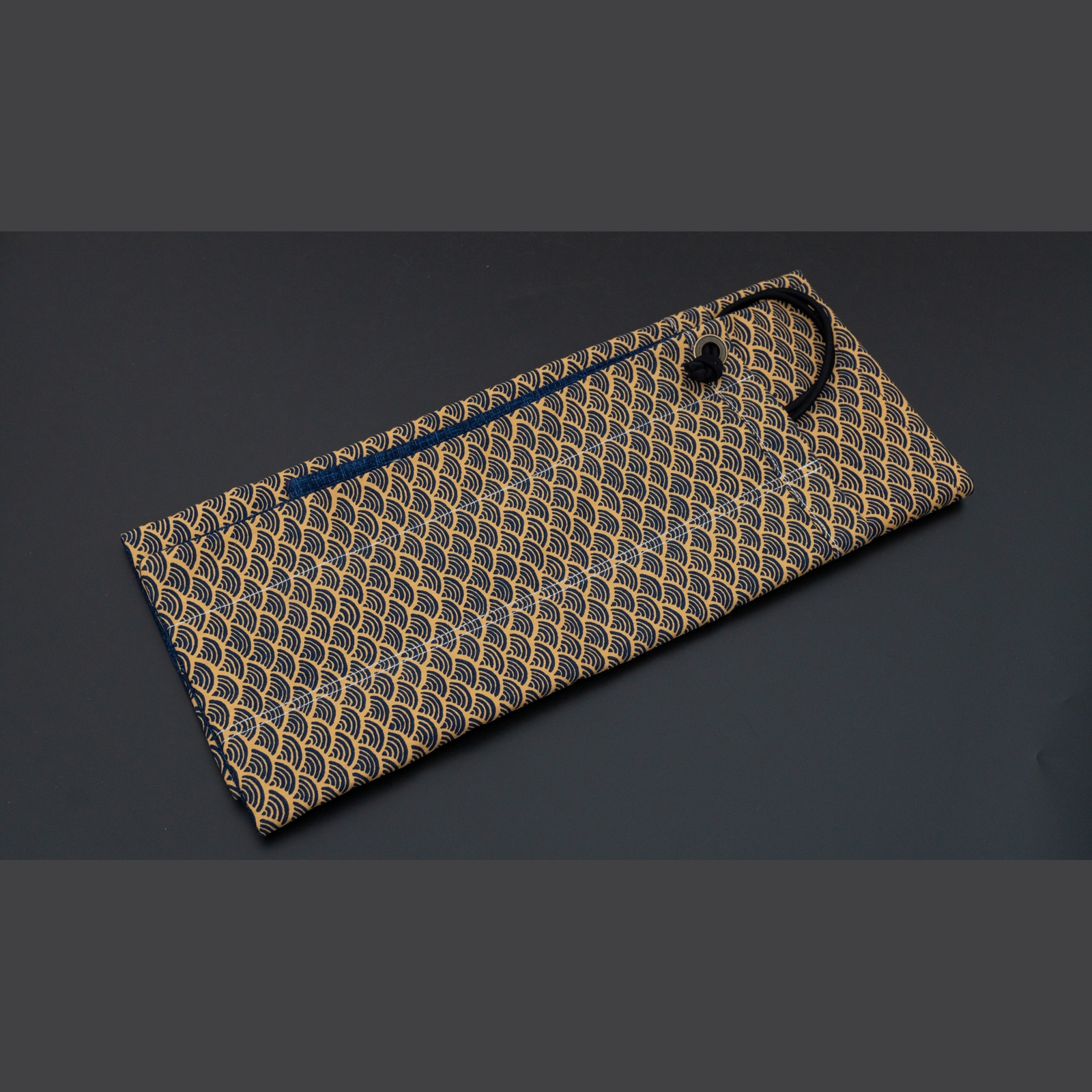 תיק סכינים מקצועי 6 כיסים בד קימונו היטוהירה יפן כותנה, דגם 001