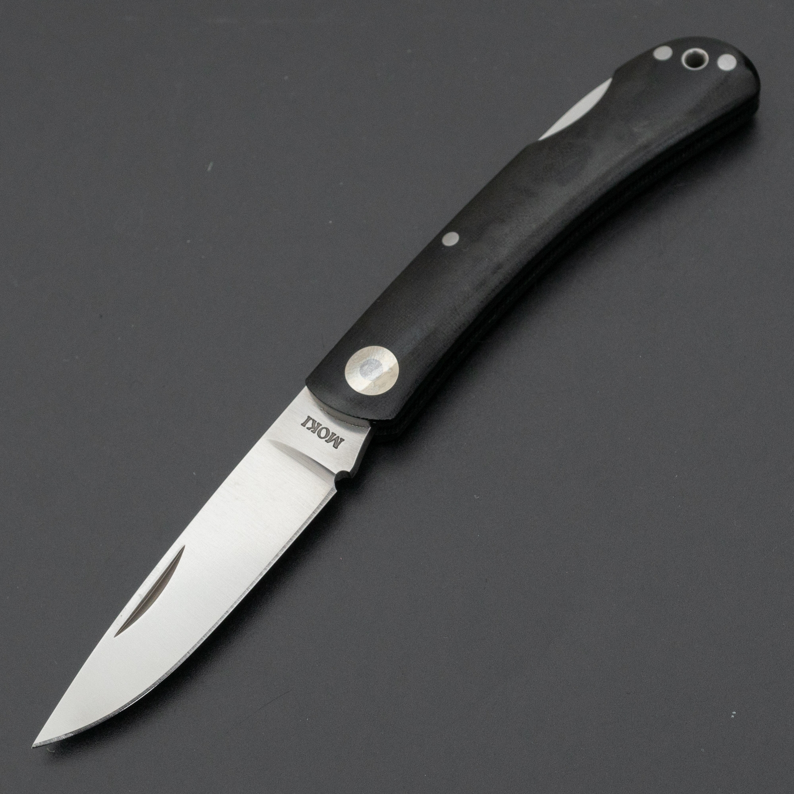 אולר מתקפל 65מ״מ AUS-8 מיקרטה שחור מוקי יפן [Shima Owl] +נרתיק