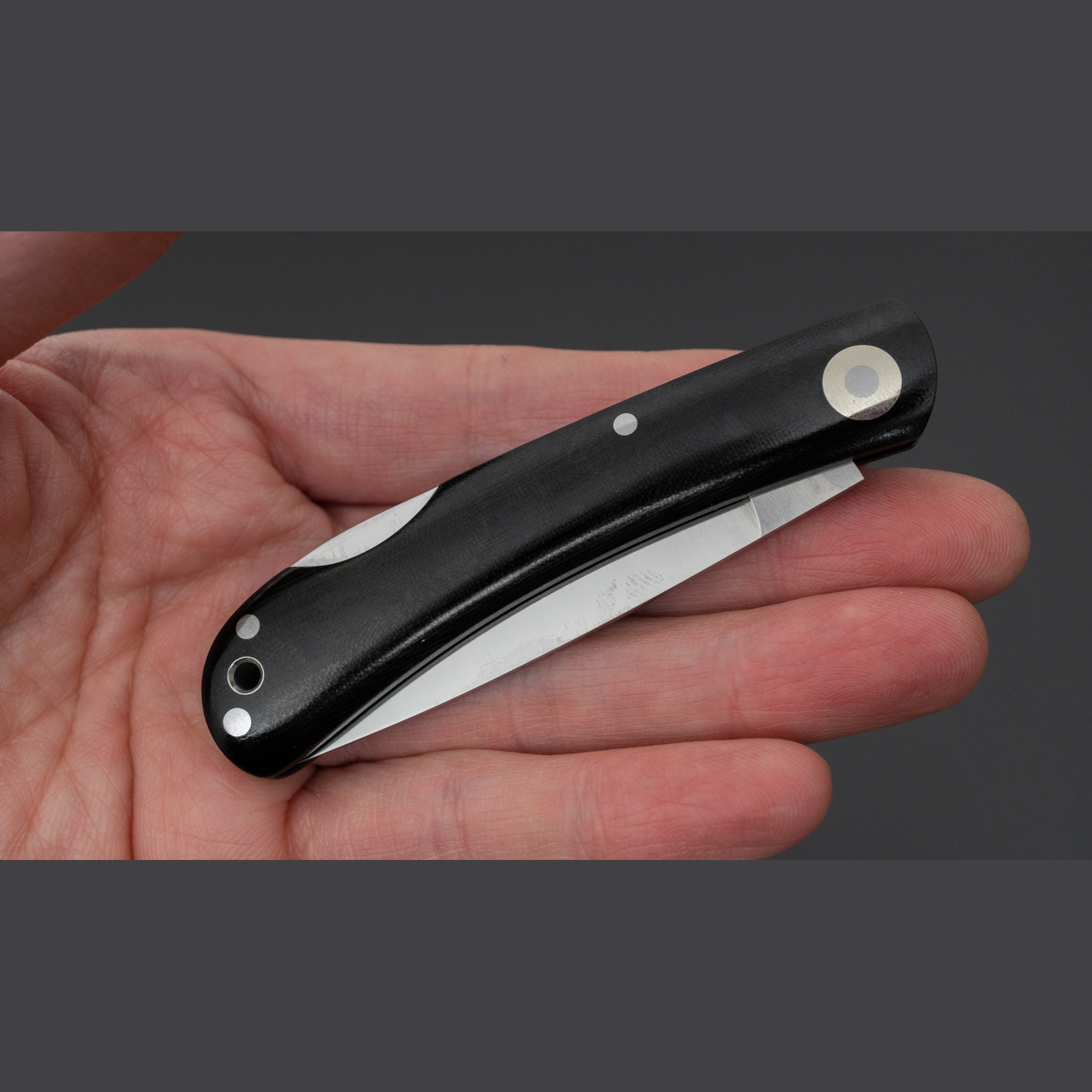 אולר מתקפל 65מ״מ AUS-8 מיקרטה שחור מוקי יפן [Shima Owl] +נרתיק