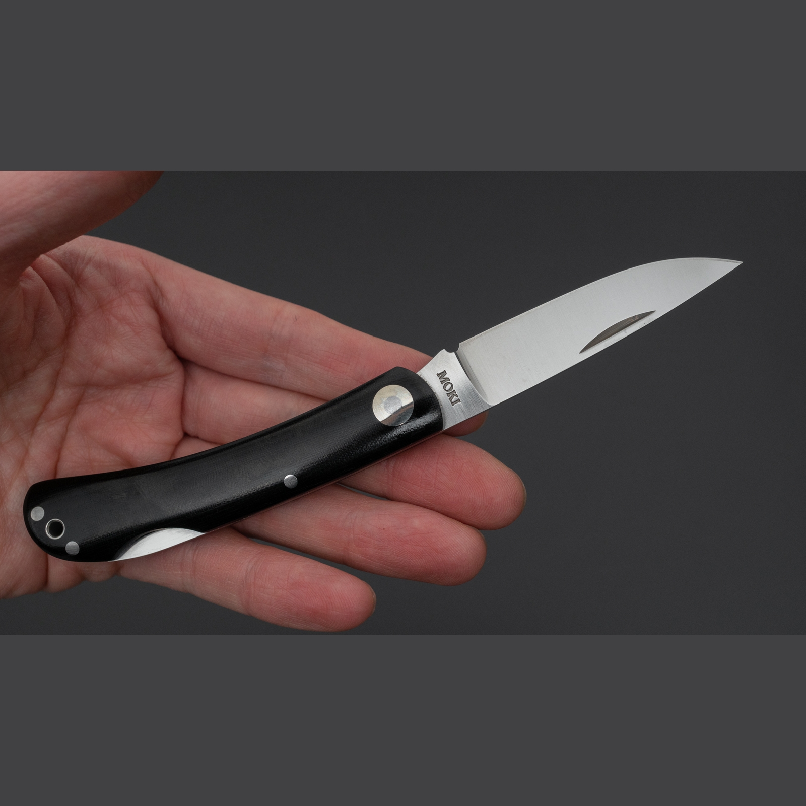 אולר מתקפל 65מ״מ AUS-8 מיקרטה שחור מוקי יפן [Shima Owl] +נרתיק