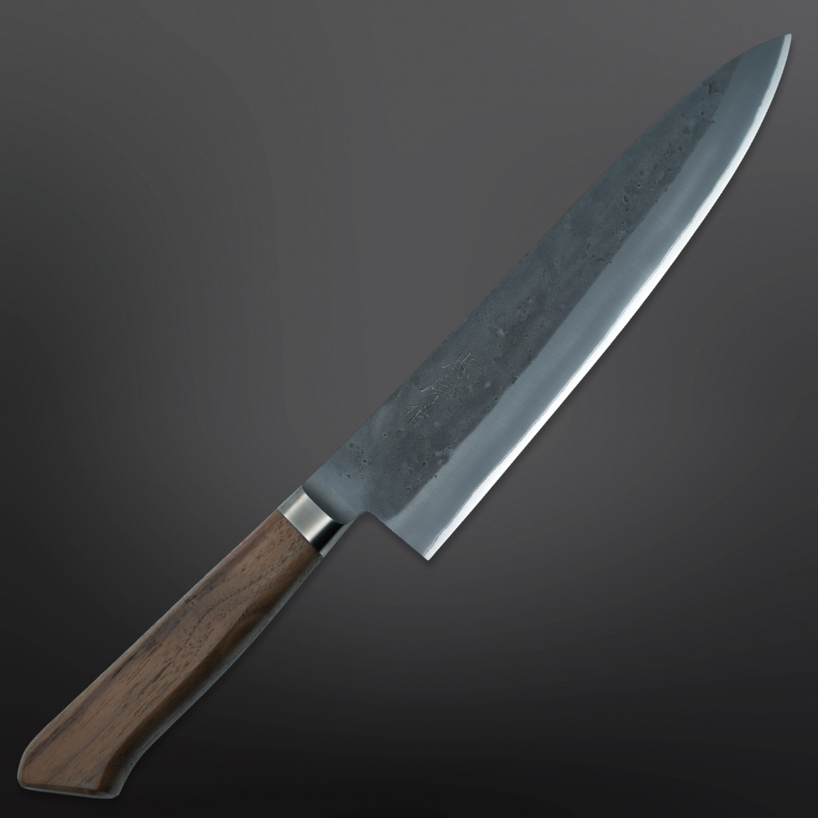 סכין שף גיוטו 210 מ”מ טדאפוסה – פלדת Aogami 2, גימור נשיג’י, ידית עץ אגוז מערבית