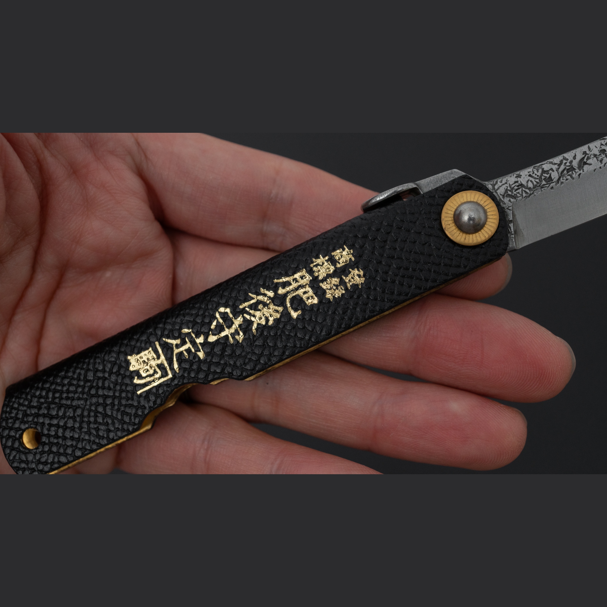 אולר כיס היגונוקאמי 72 מ״מ VG-10 ציפוי עור – Mitsuo Nagao יפן