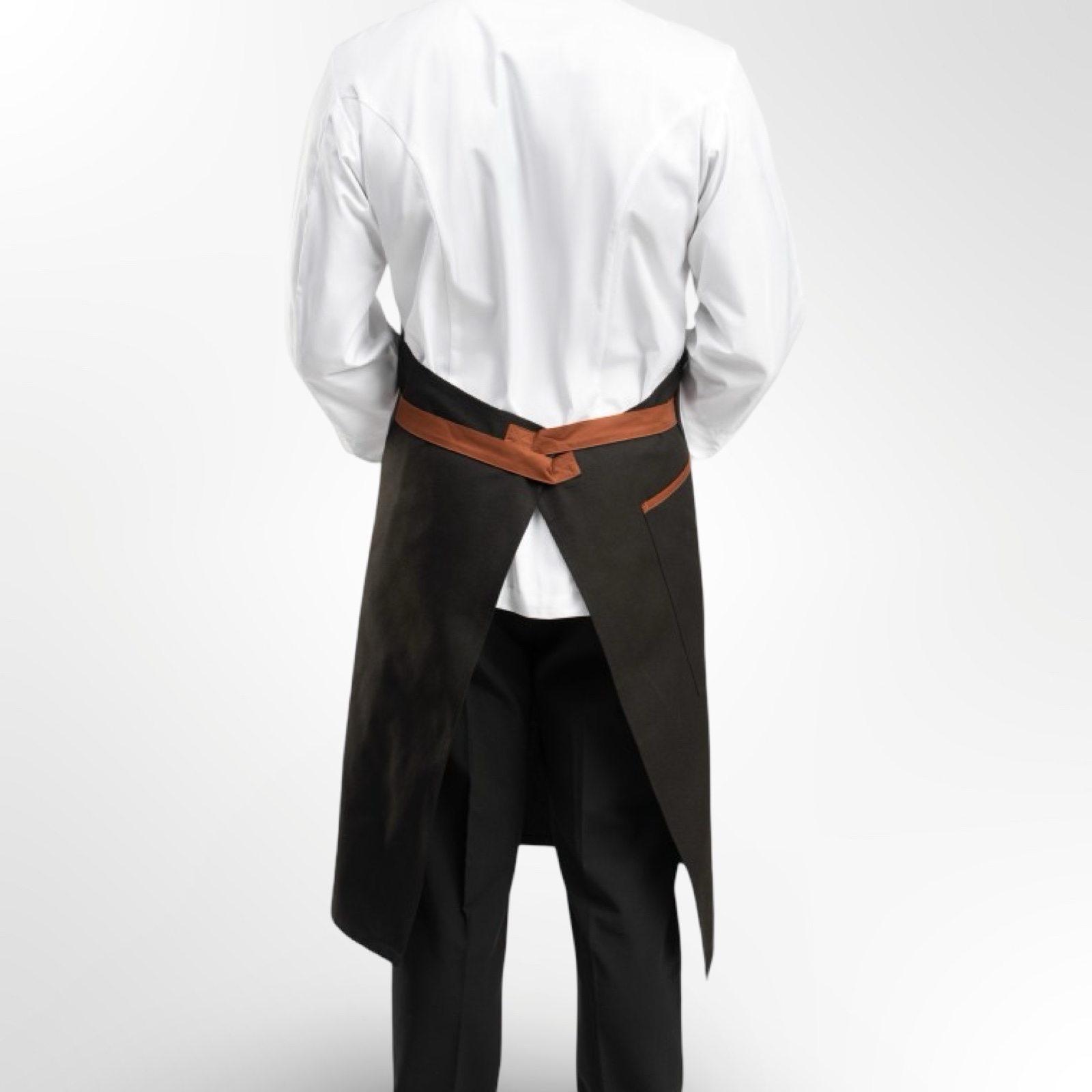 סינר שף ארוך מעוצב שחור/כתום – Bragard ברגארד